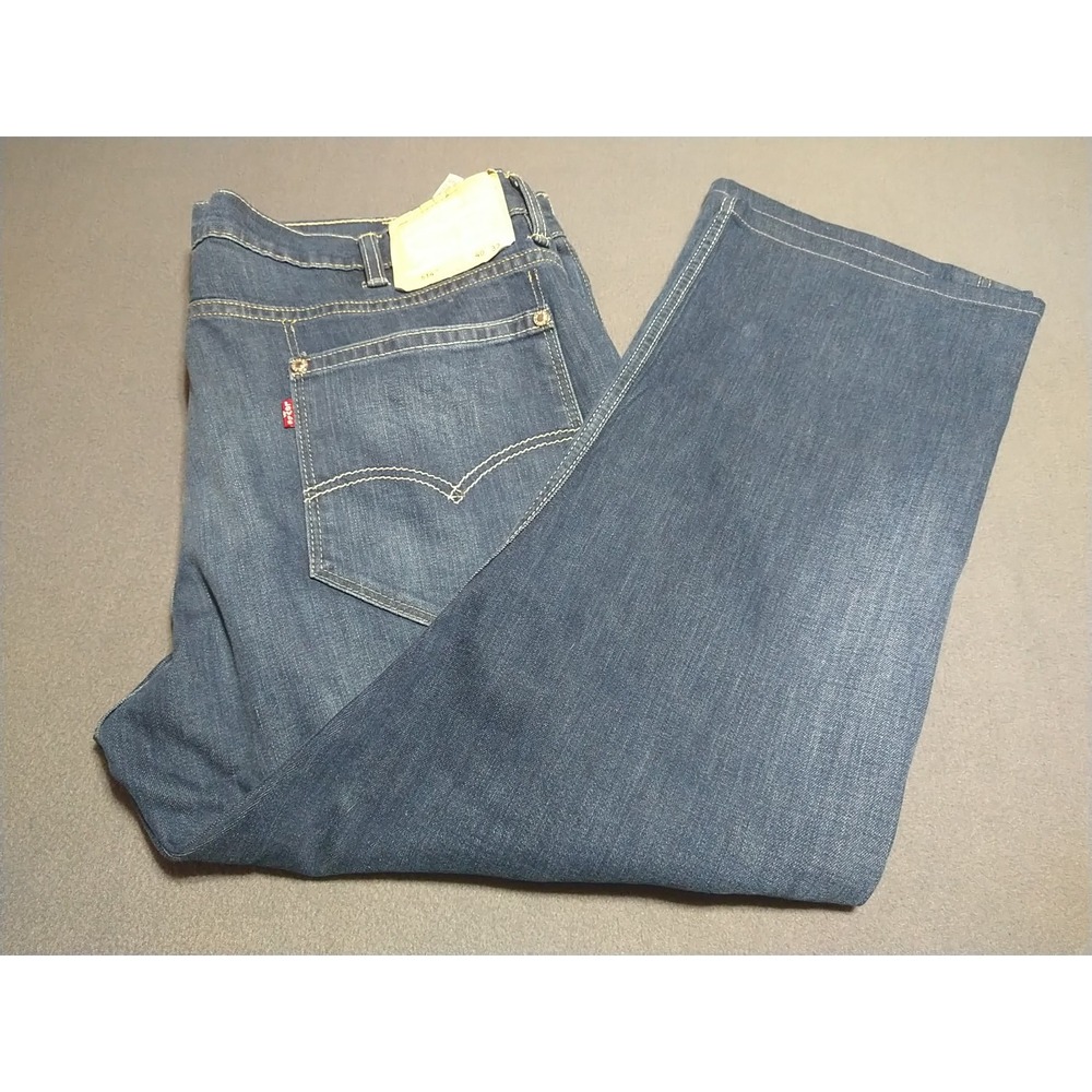 Levi Strauss 514 Jeans Men 40x27 Blue Denim Feathered Straight Stretch Classic